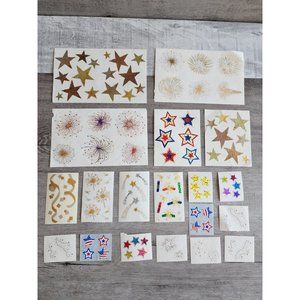 Scrapbook Stickers Stars Celebration Fireworks Razzle Dazzle LOT Grossman's #48